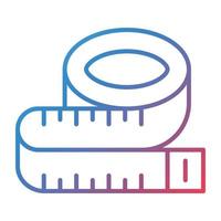 Measuring Tape Line Gradient Icon vector