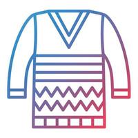 Sweater Line Gradient Icon vector