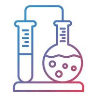 icono de gradiente de línea química de mezcla vector