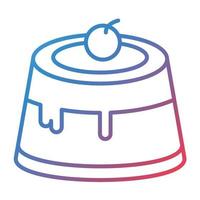 Pudding Line Gradient Icon vector