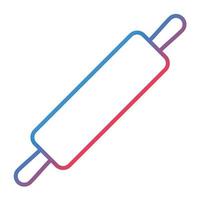 icono de gradiente de línea de rodillo vector