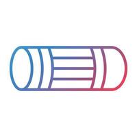 Foam Roller Line Gradient Icon vector