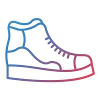 icono de gradiente de línea de zapatillas vector