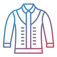 Jacket Line Gradient Icon vector