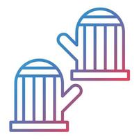 Mittens Line Gradient Icon vector