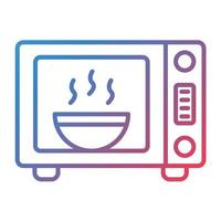 Microwave Oven Line Gradient Icon vector
