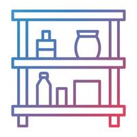 Shelf Line Gradient Icon vector