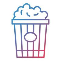 Popcorn Line Gradient Icon vector