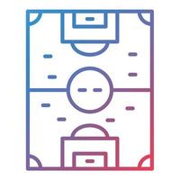 Football Field Line Gradient Icon vector