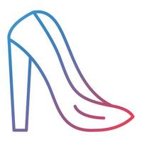 Women Shoes Line Gradient Icon vector