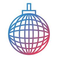 Disco Ball Line Gradient Icon vector