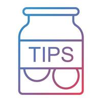 Tips Jar Line Gradient Icon vector