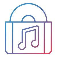 Music Album Line Gradient Icon vector