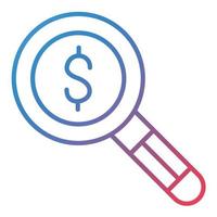 Money Forensics Line Gradient Icon vector