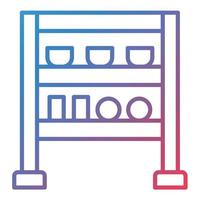 Rack Line Gradient Icon vector