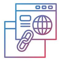 Link Line Gradient Icon vector