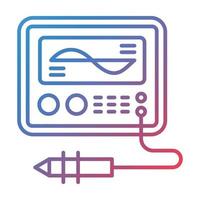 Oscilloscope Line Gradient Icon vector