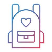Backpack Line Gradient Icon vector