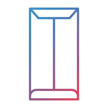 Long Envelope Line Gradient Icon vector