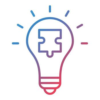 Solution Line Gradient Icon vector