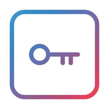 Password Key Line Gradient Icon vector