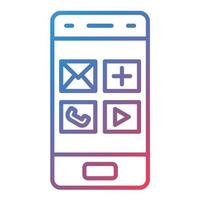 Smartphone Line Gradient Icon vector