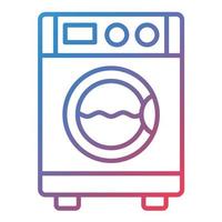 Washing Machine Line Gradient Icon vector