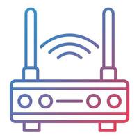 Wifi Router Line Gradient Icon vector