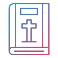 Bible Line Gradient Icon vector