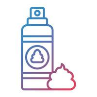 Shaving Cream Line Gradient Icon vector