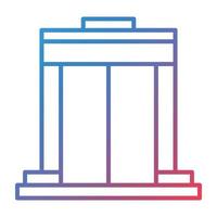 Boarding Gate Line Gradient Icon vector