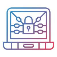 Ransomware Line Gradient Icon vector