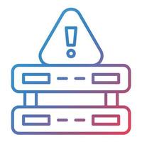 Server Down Line Gradient Icon vector