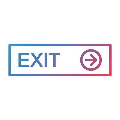 Exit Line Gradient Icon