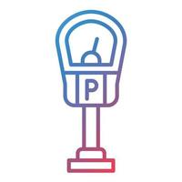 Parking Meter Line Gradient Icon vector