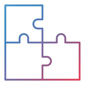 Puzzle Line Gradient Icon vector