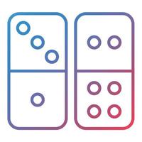 Domino Line Gradient Icon vector