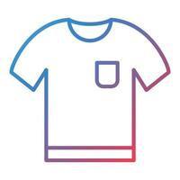 icono de gradiente de línea de camiseta vector