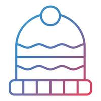 Beanie Line Gradient Icon vector