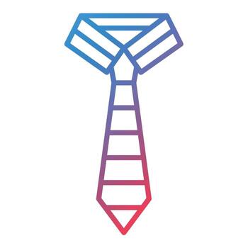 Tie Line Gradient Icon vector