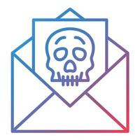 Email Hacked Line Gradient Icon vector