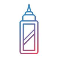 Correction Fluid Line Gradient Icon vector