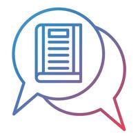 Library Chat Line Gradient Icon vector