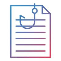 Stealing Documents Line Gradient Icon vector