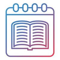 Library Calendar Line Gradient Icon vector