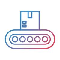 Conveyor Belt Line Gradient Icon vector