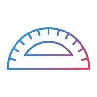 Protactor Line Gradient Icon vector