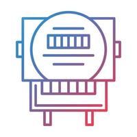 Electric Meter Line Gradient Icon vector