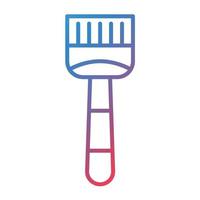 Hair Dye Brush Line Gradient Icon vector