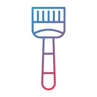 Hair Dye Brush Line Gradient Icon vector